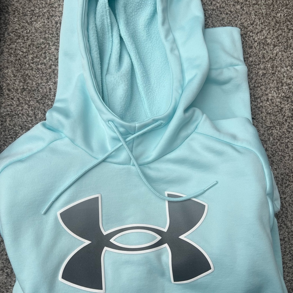 Women’s under armour light blue hoodie - new!